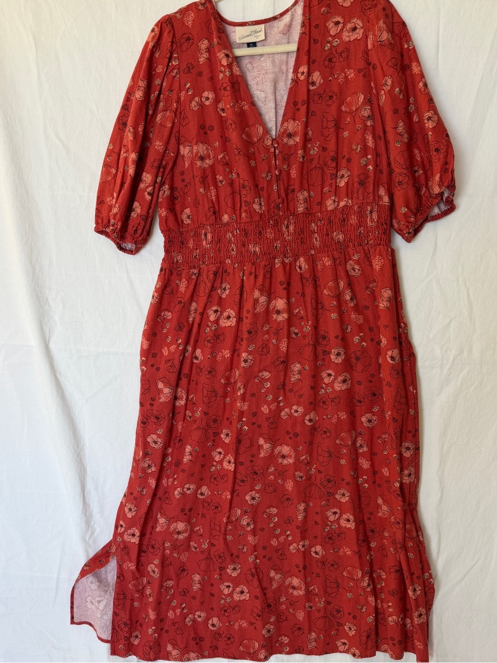 Universal Thread Rust Colored  Floral Dress XXL EXCELLENT CONDITION